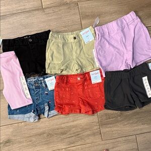 NWT Cat & Jack Girls' Shorts Bundle Sz 5T 7 pieces